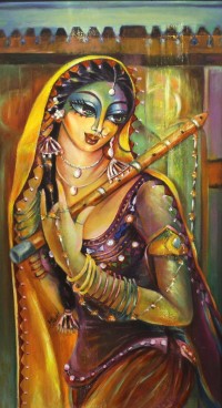 Azra Wahab, 16 x 30 Inch, Oil on Canvas, Figurative Painting,AC-AZW-007
